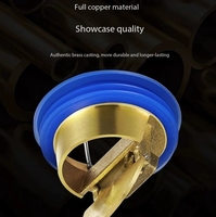 Nouveau siphon de sol universel moderne en laiton avec filtre anti-insectes et anti-odeurs, et dispositif anti-refoulement pour tuyaux d'évacuation.