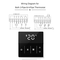 Termostato Zigbee Personalizado de 4 Tubos, Control por Wifi, Control de Aire Acondicionado Programable, Control Remoto Fcu, Ventilador de 3 Velocidades