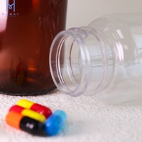 Vente en gros de contenants vides en plastique pour pilules et comprimés, 50 ml, 100 ml, 150 ml, 200 ml, bouteille de complément vitaminique en PET HDPE avec bouchon à vis