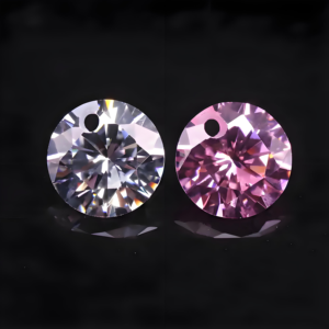 <span class=keywords><strong>Piedra</strong></span> de Circonia Cúbica Redonda Transparente <span class=keywords><strong>Blanca</strong></span> de 4 mm a 10 mm con un Orificio - Product Image 2