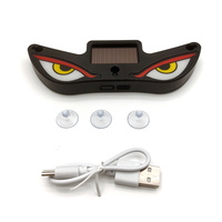 Feux LED solaires « Devil Eyes » pour pare-brise, clignotants d'avertissement, indicateurs lumineux LED d'ambiance pour voiture avec ventouse pour vitre de voiture