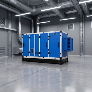 industrial modular air handling unit <b>in</b> a plant room providing commercial ventilation and climate control conditioning - Product Image 1
