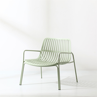 Chaise de salle à manger d'extérieur moderne et réglable en tissu imperméable et structure métallique, style nordique, pour usage hôtelier (vente en gros)