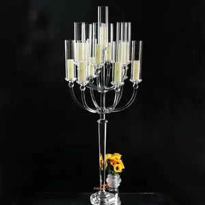 New wedding centerpieces floor standing 13 arms tall crystal candle holder candelabra