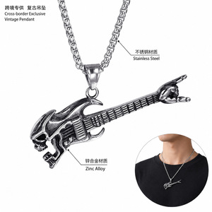 Pendentif Crâne Creux pour Homme, Collier en Acier Inoxydable, Masque Rétro, Bijou Tendance, Chaîne en Alliage de Zinc - Product Image 5