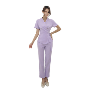 <span class=keywords><strong>Esthéticienne</strong></span> vêtements pédicure bain de pieds technicien vêtements costume hôtel salon de beauté travail vêtements technicien salopette - Product Image 6