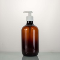 Botella de Spray Redonda de Plástico PET con Tapa de Rosca, Color Personalizado, 500 ml, Impresión Serigráfica para Champú, Loción, Jabón Líquido Corporal, Uso Cosmético