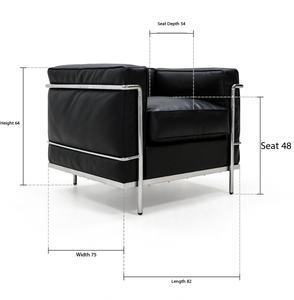 Chaise longue en cuir minimaliste moderne avec design capitonné, canapé modulaire pour bureau, salon, appartement, hôtel - Product Image 6
