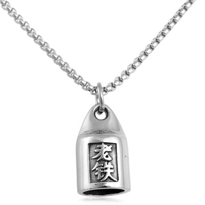 Men's <b>Titanium</b> Steel Weight Pendant Skull Themed Geometric Design Everyday Wear 231017 - Product Image 5