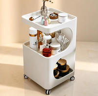 Chariot de Salon de Beauté pour Manucure et Pédicure, Chariot à Outils Multi-Niveaux Roulant avec Tiroirs et Roulettes Silencieuses