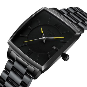 Drioshipping 2601 Men's Luxury Antiqued Business Quartz Watch Waterproof Square Stainless Steel Strap Luminous Wristwatches - Product Image 4