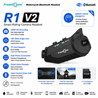 Caméra de moto R1 V2 avec casque, enregistrement 1080P FHD, 120° °   Casque Bluetooth avec objectif grand angle, étanche IP65