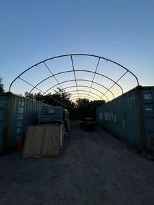 Expandable Truss Structure Container <b>Tarp</b>/Roof/Top Tent/Rain Shelter for Connecting Multiple Containers - Product Image 6