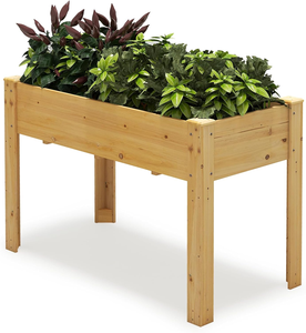 Support de boîte de jardinière en bois <span class=keywords><strong>surélevé</strong></span> carré classique pour meubles de jardin surélevés de <span class=keywords><strong>lit</strong></span> de jardin de patio d'arrière-cour - Product Image 3
