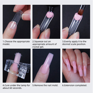 120pcs Full Cover Sculpted <b>Nail</b> Dual Forms Acrylic UV Gel Quick Building <b>Extension</b> Mold Tips - Product Image 5