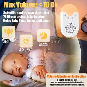 Máquina de Ruido Blanco para Dormir a Bebés Recién Nacidos, Sonidos Relajantes Portátiles con Luz Nocturna para Uso Doméstico - Product Image 3