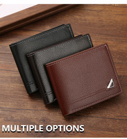 Dompet Pria Motif Leci Modis dan Kasual Terlaris, Dompet Pendek Pria, Dompet Lembut Dengan Banyak Slot Kartu