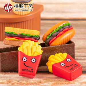 ฟิกเกอร์อาหารจิ๋วจำลองแฮมเบอร์เกอร์ตกแต่งเค้กพีวีซีอุปกรณ์เสริม DIY รุ่น D1318 - Product Image 4