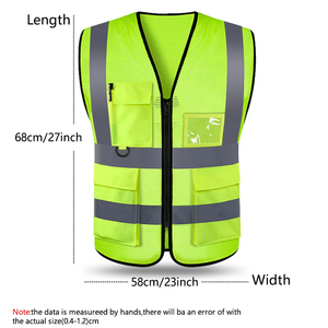 Gilet de sécurité haute visibilité en gros avec logo personnalisé, maille réfléchissante pour la course à pied, vêtements de sécurité réfléchissants - Product Image 2