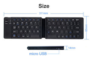 Clavier portable pliable Bluetooth Azerty français ultra-pliable mini ergonomique sans fil, très vendu - Product Image 4