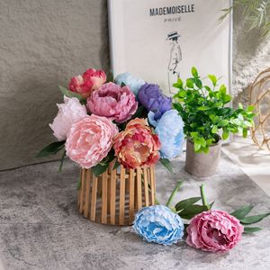 Fleur artificielle Nika Peony à tige unique rose bleu violet pour mariage et décoration intérieure - Product Image 1