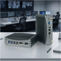 Mini PC Industri Intel Generasi ke-6/8/10/12/13 Prosesor Core I3 Komputer Tanpa Kipas Workstation Server Chassis Aluminium SSD Baru