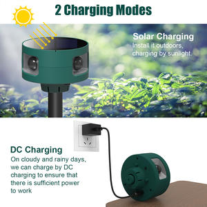 वायरलेस सौर rf रिमोट अलार्म सीरेन सौर पशु सरीसृप के साथ 13 ध्वनियों में निर्मित और पशु के लिए अल्ट्रासोनिक निवारक रिकॉर्डिंग - Product Image 6