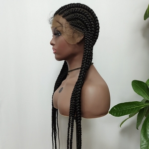 Factory Price 180% Density Lace Front Braided <strong>Wig</strong>, Brazilian Virgin Synthetic Hair <strong>Wigs</strong>, Hd <strong>Braid</strong> Lace <strong>Wigs</strong> for Women Lace Front - Product Image 4