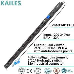 KAILES(KLS) 프리미엄 지능형 관리 PDU |   듀얼 네트워크 체크포인트 WiFi PDU |   전문 서버 스마트 전원 공급 장치 32A - Product Image 6