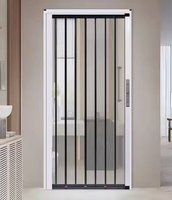 Porte coulissante pliante latérale en polycarbonate transparent, porte de sécurité moderne pour la maison, porte en plastique pliante, portes intérieures