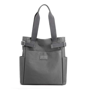 Oxford <b>Tote</b> Bag Gray Large Capacity Casual Work Shoulder Bag All Seasons Waterproof <b>Nylon</b> Unisex - Product Image 1