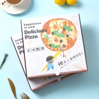 Boîtes à pizza aseptiques personnalisées avec laminage mat, gaufrage, doublure en aluminium, résistantes à la graisse, emballage alimentaire pour la restauration, carton à emporter