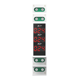 Voltmètre numérique modulaire sur rail DIN 18 mm monophasé et triphasé AC 80-500V 220V 380V avec affichage LED - Product Image 4