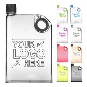 Botella de Agua de Plástico Personalizada con Logotipo, Libre de BPA, Plana, Tipo Cuaderno A5, A4, A6, 380ml, 450ml, 750ml, Fácil de Transportar, para Gimnasio - Product Image 1