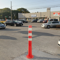 H75cm délinéateur flexible de borne de signalisation avertissement réfléchissant délinéateur de sécurité routière haute visibilité pour une chaussée améliorée