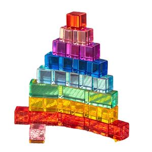 <span class=keywords><strong>Arc</strong></span>-<span class=keywords><strong>en</strong></span>-<span class=keywords><strong>ciel</strong></span> cristal acrylique Cubes éducatifs enfants apprentissage couleur lumière ombre blocs de construction <span class=keywords><strong>en</strong></span> plastique <span class=keywords><strong>bois</strong></span> <span class=keywords><strong>empilable</strong></span> boîte de jeu - Product Image 1