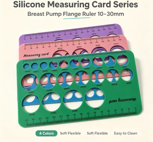 Carte de mesure en <span class=keywords><strong>silicone</strong></span> de qualité alimentaire pour tétine, règle de 10-30 mm pour tire-lait, outil de mesure portable pour mamans allaitantes, vente en gros - Product Image 4