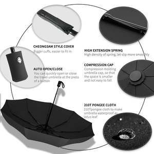 Produsen Payung lipat <span class=keywords><strong>3</strong></span> promosi kualitas tinggi, Payung hujan kustom grosir dengan cetakan Logo Payung murah - Product Image 4