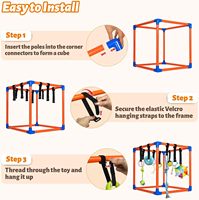 Sangle de saut à l'élastique en PVC de haute qualité pour chien, jouet d'exercice écologique pour animaux de compagnie, jouets suspendus pour aire de jeux intérieure