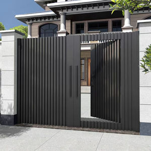 Puerta de Jardín de Aluminio de Doble Color Negro, Estilo Moderno, Resistente al Agua y a los Rayos UV, Marco Metálico, Puerta Principal, Gran Oferta - Product Image 6