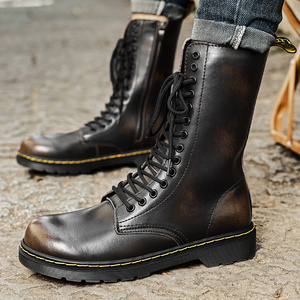 Botas Largas de Invierno de Alta Gama Personalizadas, Talla Grande, de Cuero, Cálidas, de Algodón, Cómodas e Impermeables, Zapatos Universales para Adultos - Product Image 5