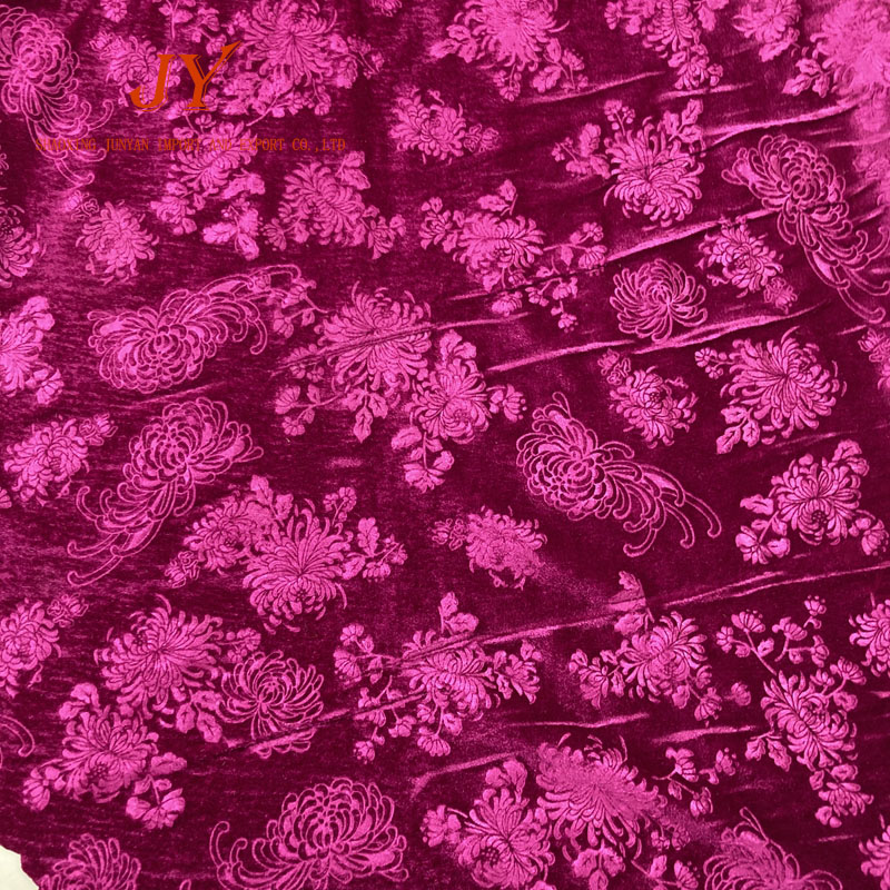Оптовая продажа от китайского производителя, Супермягкие тисненые велюровые бархатные ткани для одежды