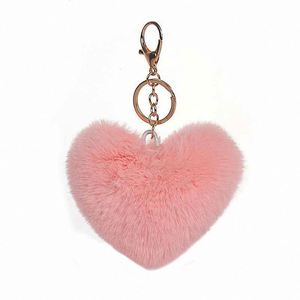 Pendentif boule de poils de lapin de haute qualité, protection de l'environnement, fourrure artificielle, accessoire porte-clés, pour sac - Product Image 1