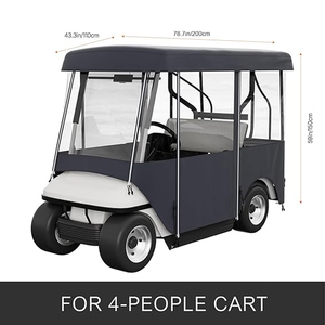Cubierta Protectora para Carrito de Golf Club Car Evolution Universal, Protección para Todo Clima, 2+2 Asientos, Cubierta para Invierno, Cubierta para Lluvia - Product Image 2