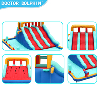Château gonflable et structure de jeux Doctor Dolphin avec tissu Oxford 420D+840D, capacité 5 personnes, pour les jeux d'enfants lors de fêtes