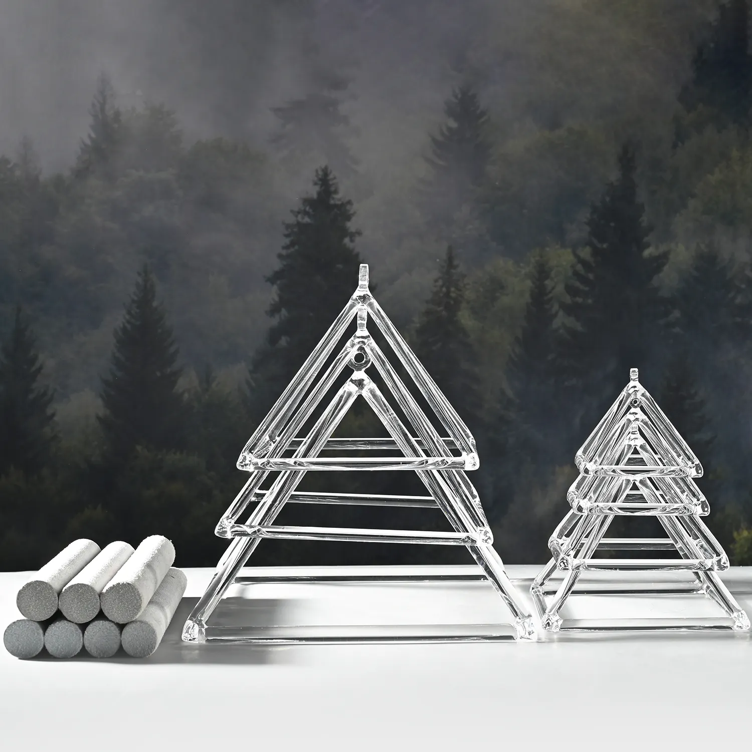 Pirâmide cristal transparente de quartzo, canções de quartzo de 3 "-14" com sucesso, terapia de meditação para auto-cura