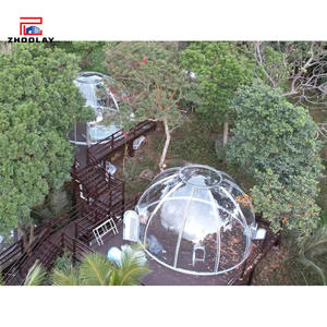 Restauration 6.0 Tente <span class=keywords><strong>Bulle</strong></span> Ciel Étoilé, sphérique, pour extérieur, zone panoramique de forêt profonde, hébergement, résistant au vent et à <span class=keywords><strong>la</strong></span> pluie, restaurant - Product Image 1