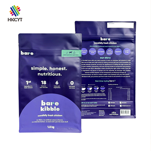 ถุงอลูมิเนียมฟอยล์กันความชื้นสำหรับสัตว์เลี้ยงบรรจุอาหารสุนัขถุงซิปล็อคด้านล่างแบนพิมพ์ลายกำหนดได้เอง - Product Image 2