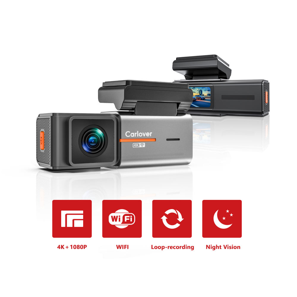 Channel Dash Cam 4K WiFi GPS Night Vision Parking Monitor