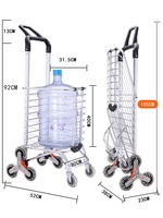 Chariot de supermarché pliable et imperméable multifonctionnel avec sac en toile détachable et roulettes pivotantes en plastique pour chariot d'épicerie